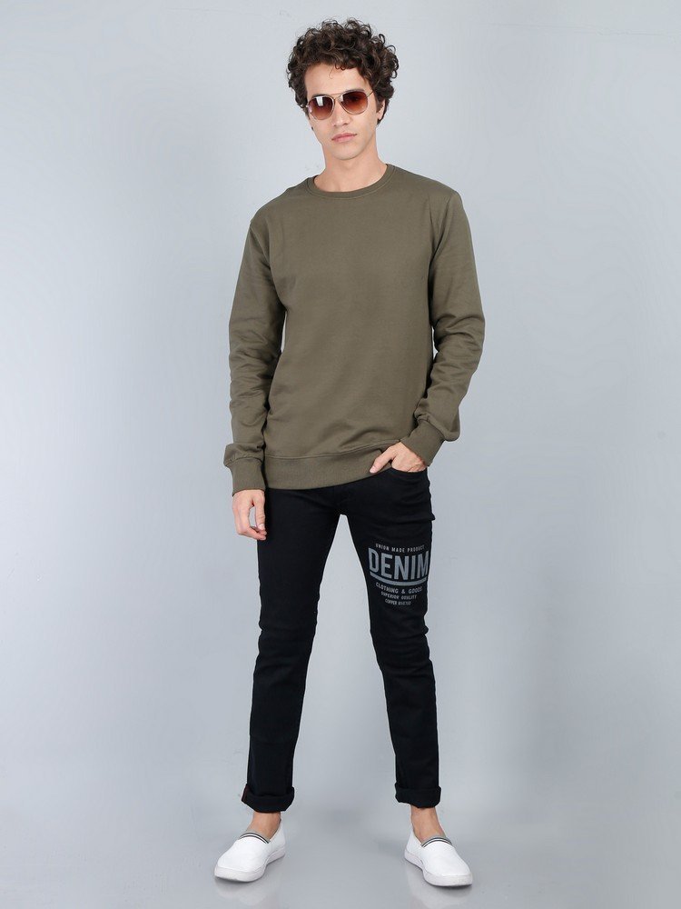 Vakum Round Neck Olive Green SWEAT SHIRT